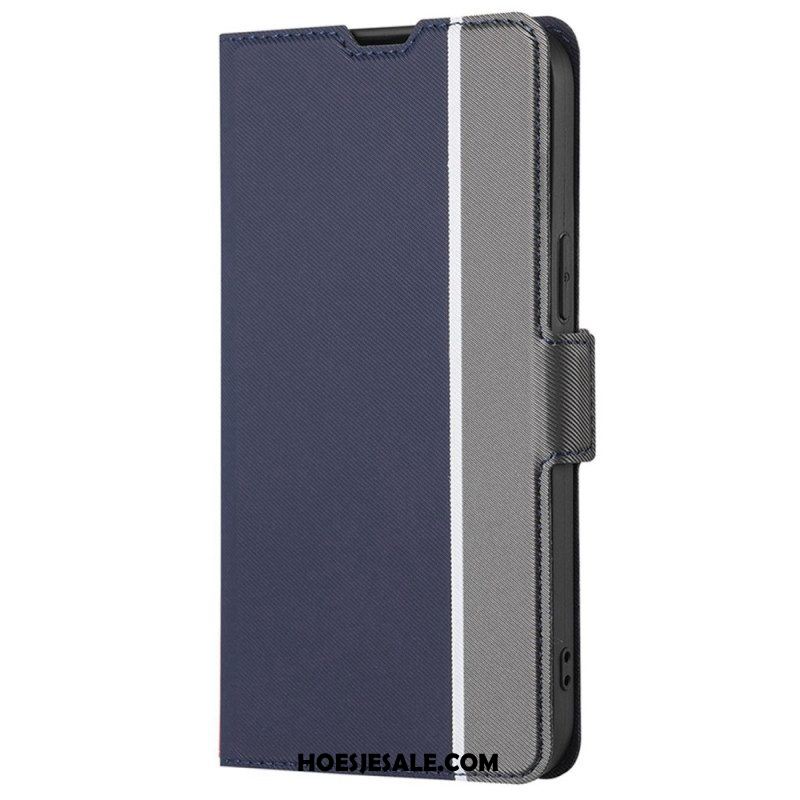 Flip Case voor Xiaomi 12T / 12T Pro Ultrafijn Tweekleurig