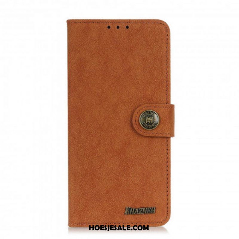 Flip Case voor Xiaomi Redmi Note 10 5G Khazneh Retro Splitleer