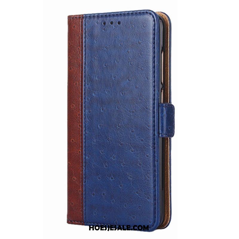 Flip Case voor Xiaomi Redmi Note 11 Pro / 11 Pro 5G Struisvogel Huidtextuur