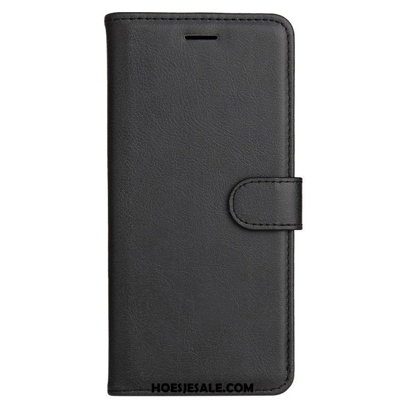 Flip Case voor Xiaomi Redmi Note 12 5G Met Ketting Effen Met Bandje