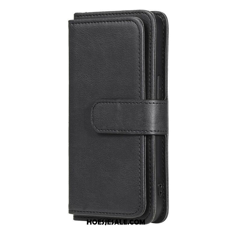 Flip Case voor iPhone 13 Pro Multifunctionele Kaarthouder Voor 10 Kaarten