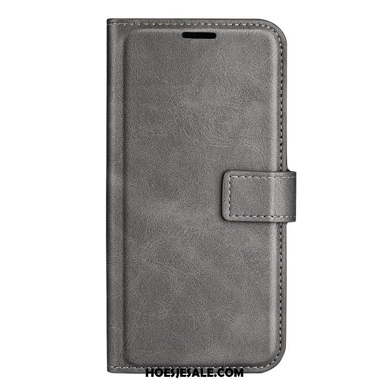 Flip Case voor iPhone 14 Leer Textuur