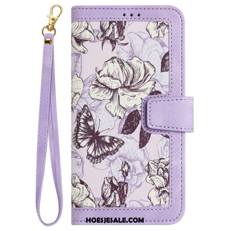 Flip Case voor iPhone 15 Plus Luxe Bloemen