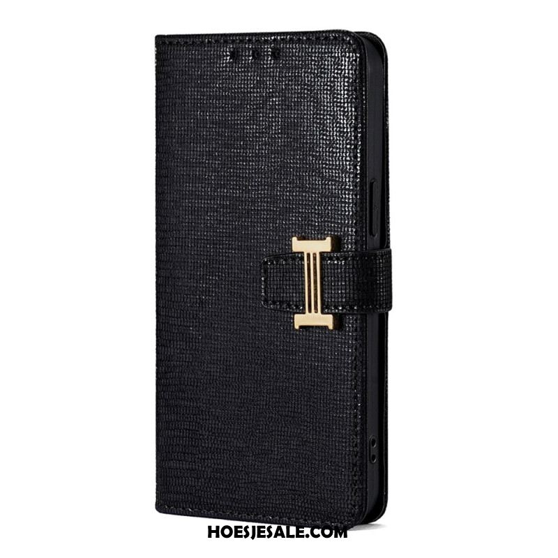 Folio-hoesje Huawei Pura 80 Telefoonhoesje Metalen Gesp