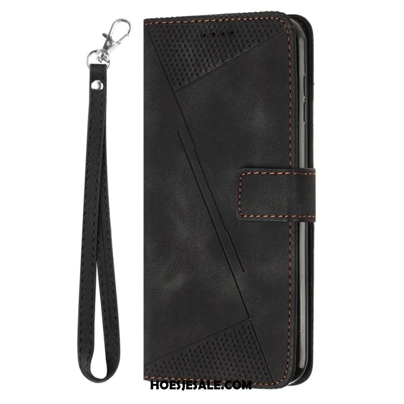 Folio-hoesje Oneplus 13 Telefoonhoesje Strepen Met Suède-effect