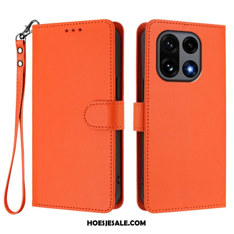 Folio-hoesje Oneplus 15 Telefoonhoesje Effen Met Riempje