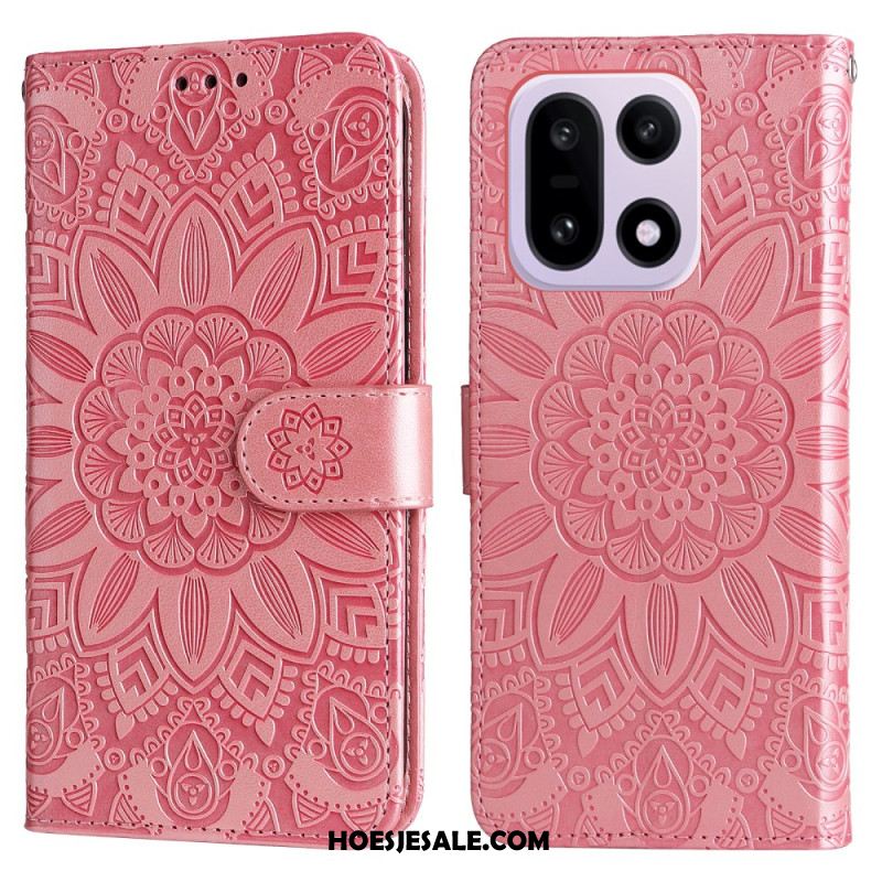 Folio-hoesje Oneplus 15 Telefoonhoesje Zonnebloempatroon