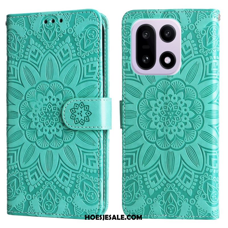 Folio-hoesje Oneplus 15 Telefoonhoesje Zonnebloempatroon