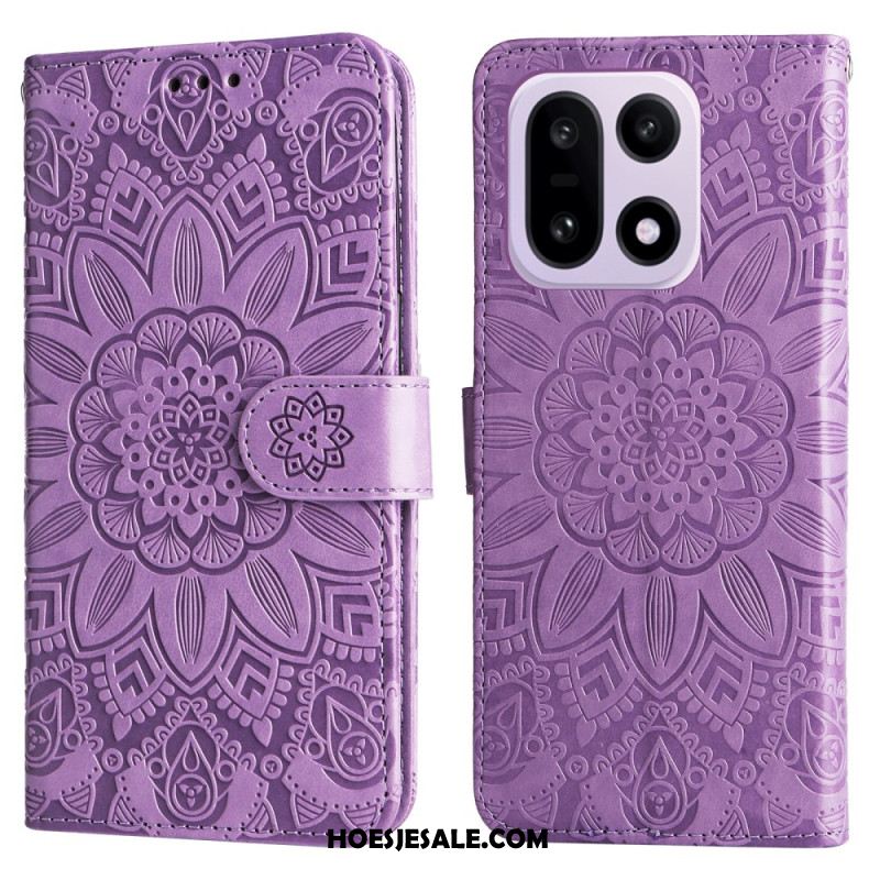 Folio-hoesje Oneplus 15 Telefoonhoesje Zonnebloempatroon