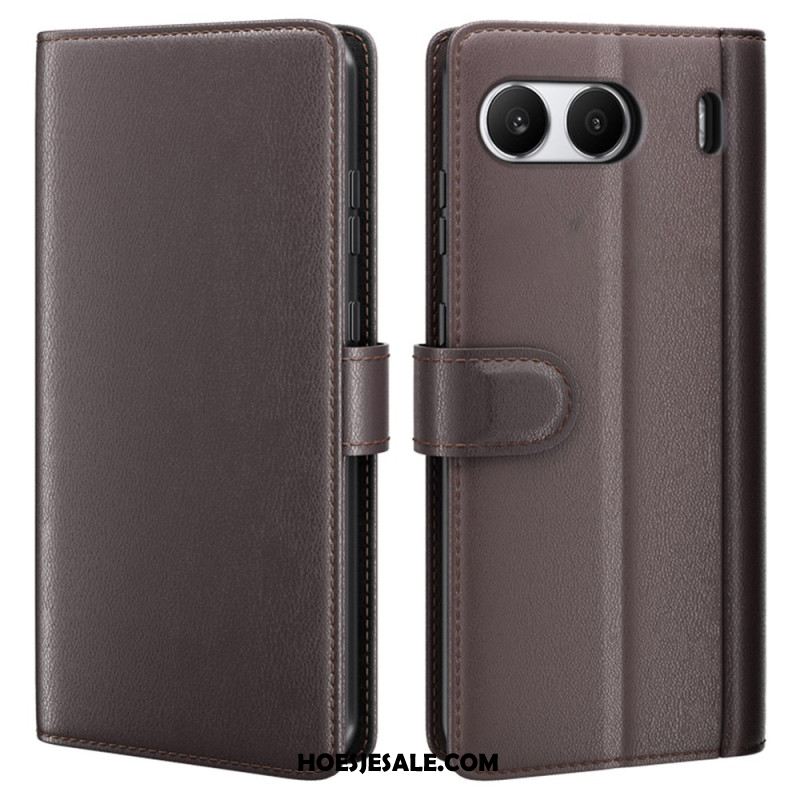 Folio-hoesje Oneplus Nord 4 Telefoonhoesje Echt Leer