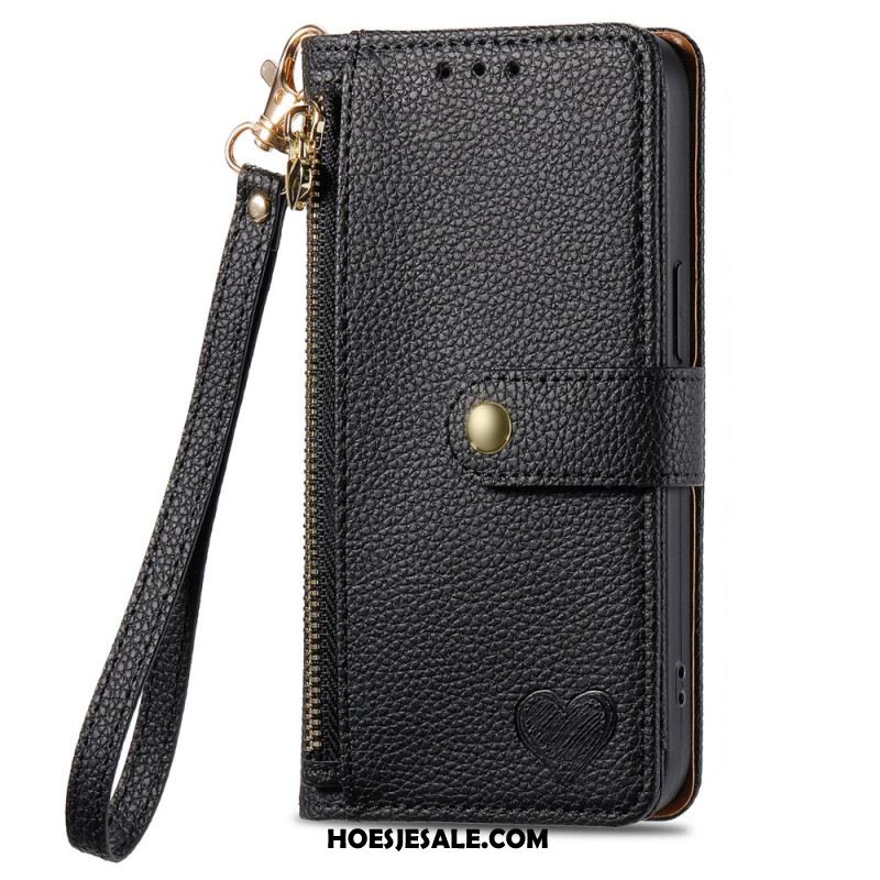 Folio-hoesje Oneplus Nord 4 Telefoonhoesje Portemonnee Met Hartvormige Rfid-blokkering