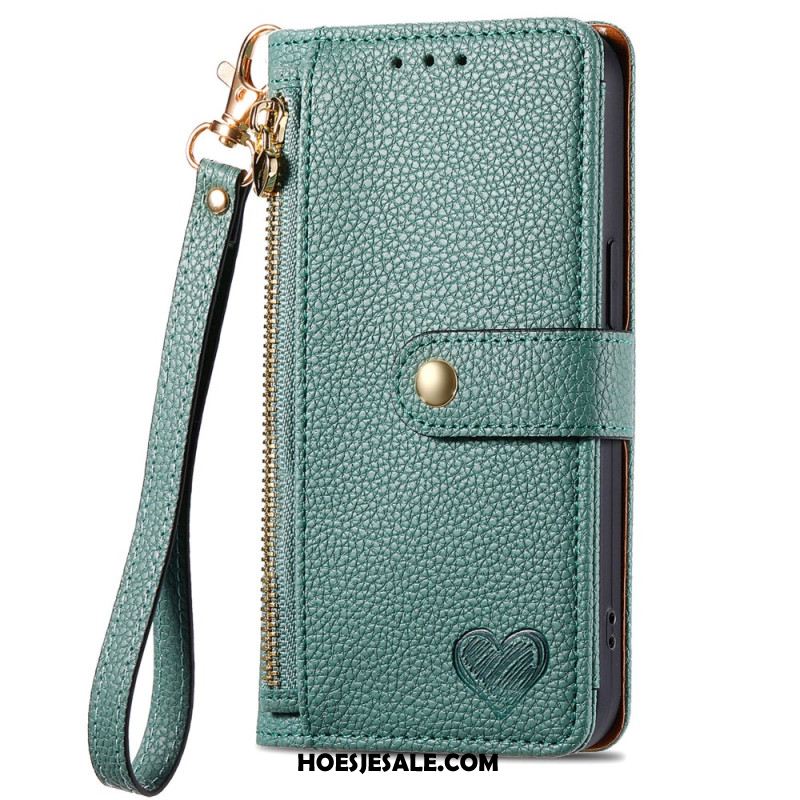 Folio-hoesje Oneplus Nord 4 Telefoonhoesje Portemonnee Met Hartvormige Rfid-blokkering