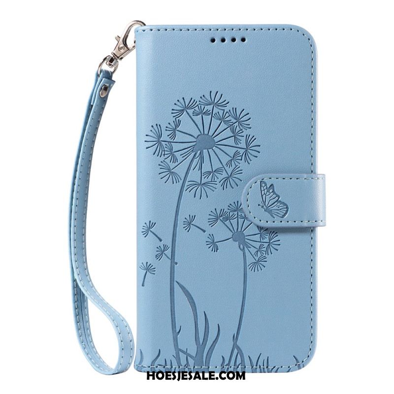 Folio-hoesje Oneplus Nord 5 Telefoonhoesje Paardenbloemen Met Bandjes