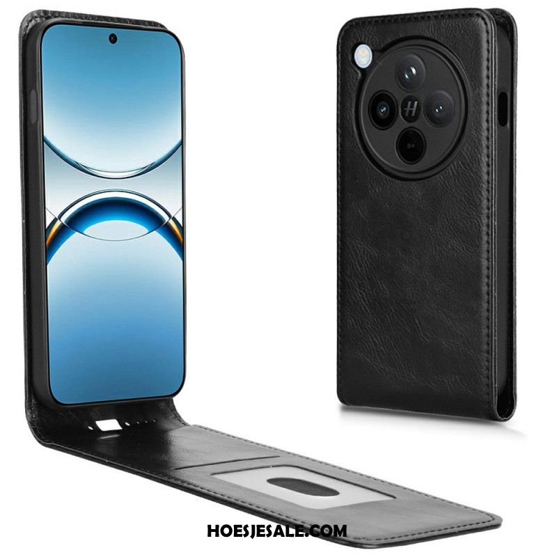 Folio-hoesje Oppo Find X8 Pro Verticaal Flip-effect Van Imitatieleer