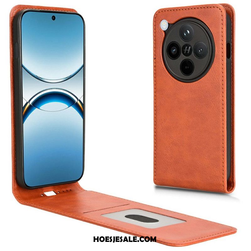 Folio-hoesje Oppo Find X8 Pro Verticaal Flip-effect Van Imitatieleer