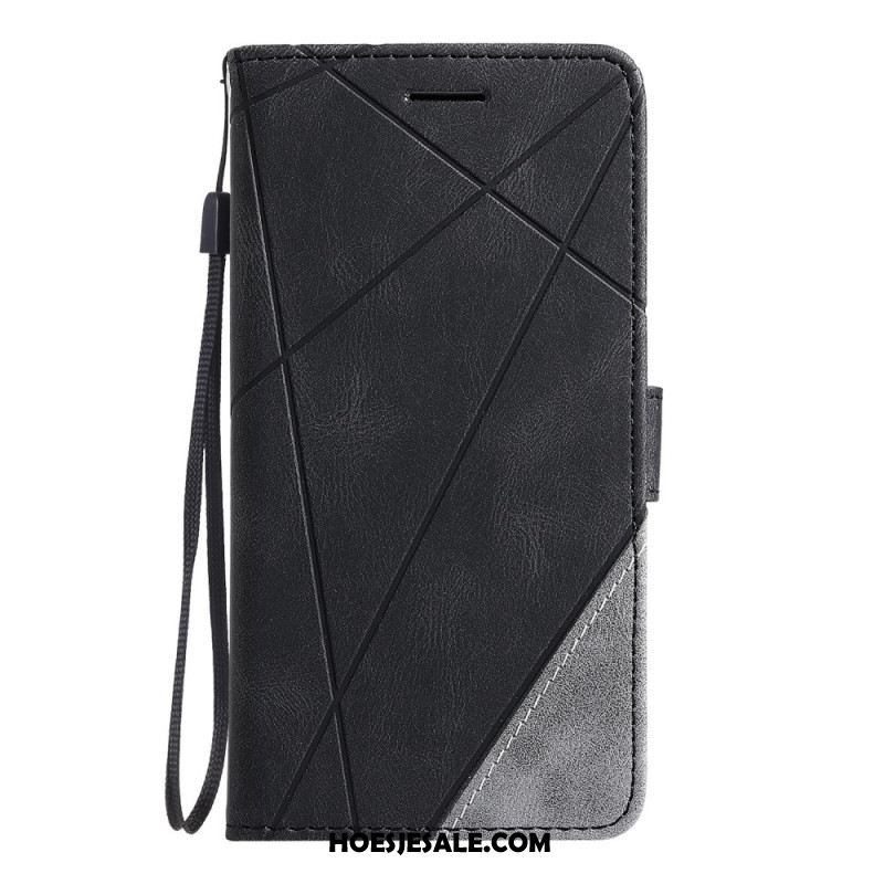 Folio-hoesje Oppo Find X8 Telefoonhoesje Tweekleurig Gestreept Patroon