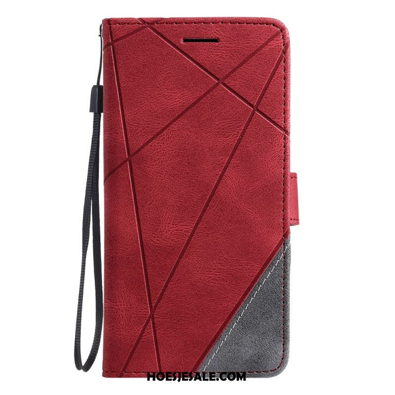 Folio-hoesje Oppo Find X8 Telefoonhoesje Tweekleurig Gestreept Patroon