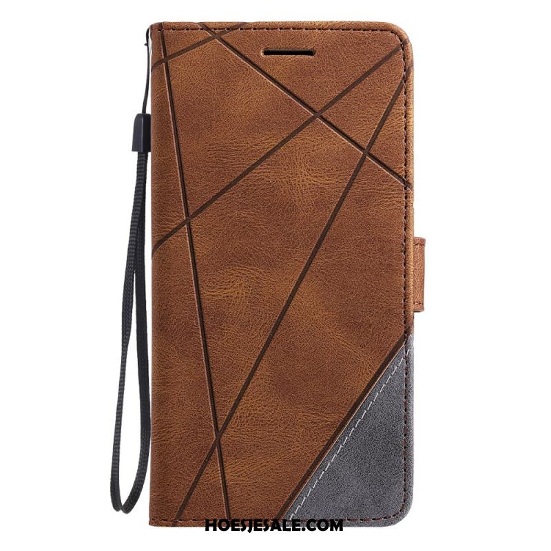 Folio-hoesje Oppo Find X8 Telefoonhoesje Tweekleurig Gestreept Patroon