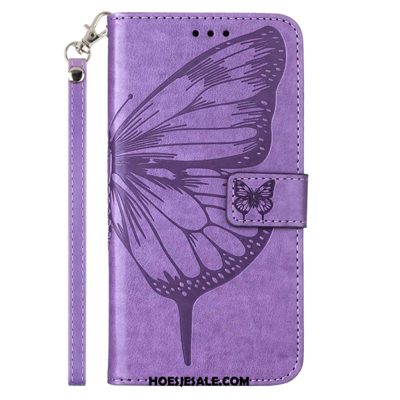 Folio-hoesje Oppo Reno 11 5g Bloemenvlinder Met Riempje