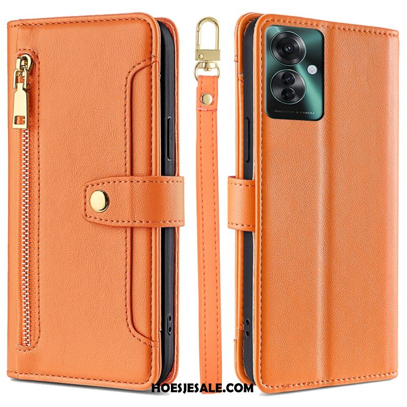 Folio-hoesje Oppo Reno 11f 5g Draagkoord En Schouderband