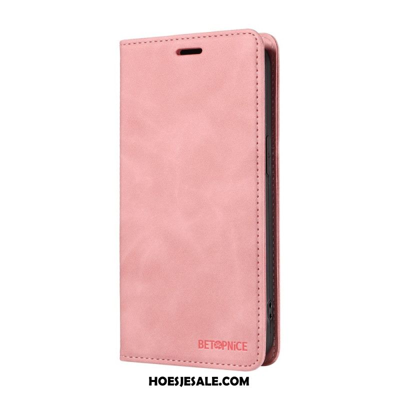 Folio-hoesje Oppo Reno 12f 5g Telefoonhoesje Suède-effect Met Rfid-blokkering Betopnice