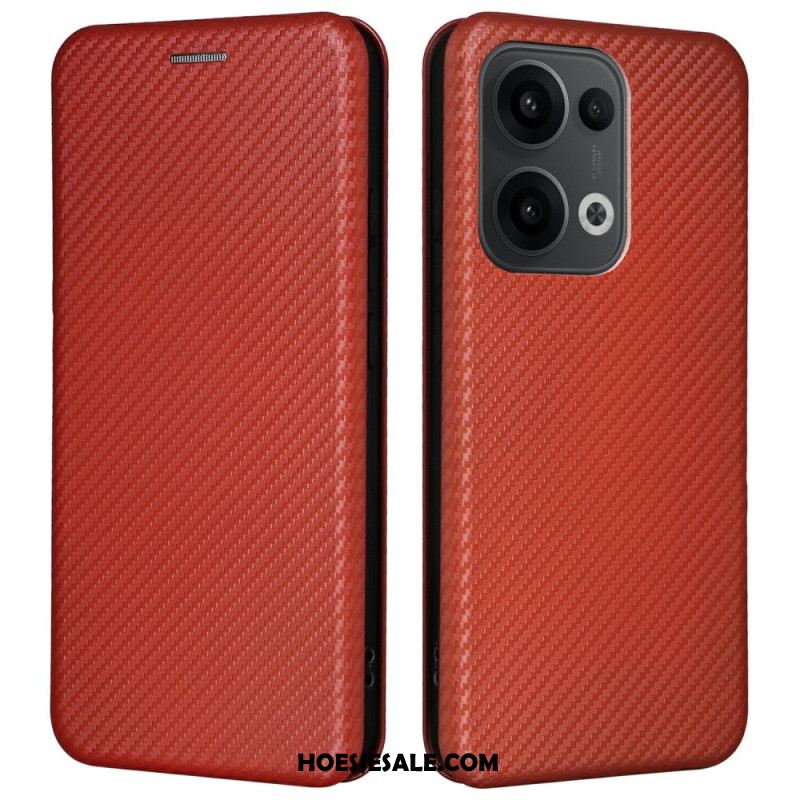 Folio-hoesje Oppo Reno 13 5g Telefoonhoesje Koolstofvezel
