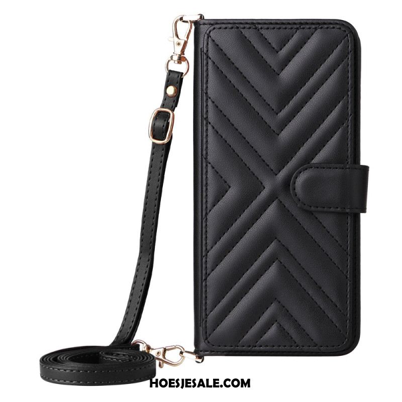 Folio-hoesje Oppo Reno 14f 5g Telefoonhoesje Premium Design Met Schouderband En Draagkoord