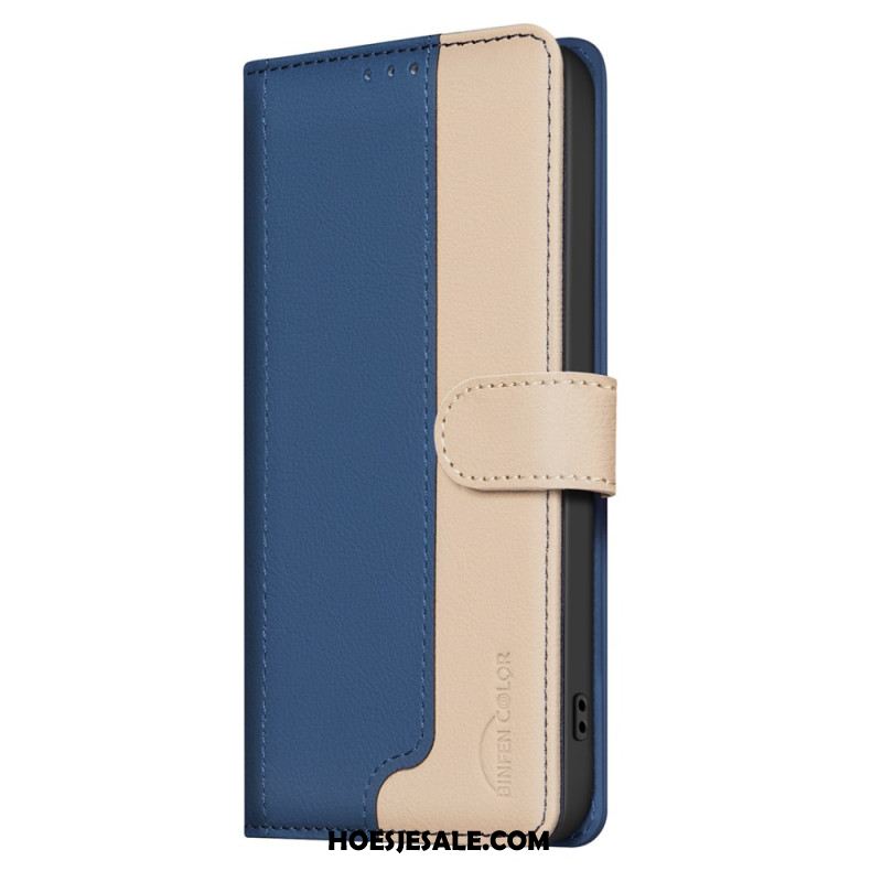 Folio-hoesje Oppo Reno 14f 5g Telefoonhoesje Tweekleurige Binfen-kleur