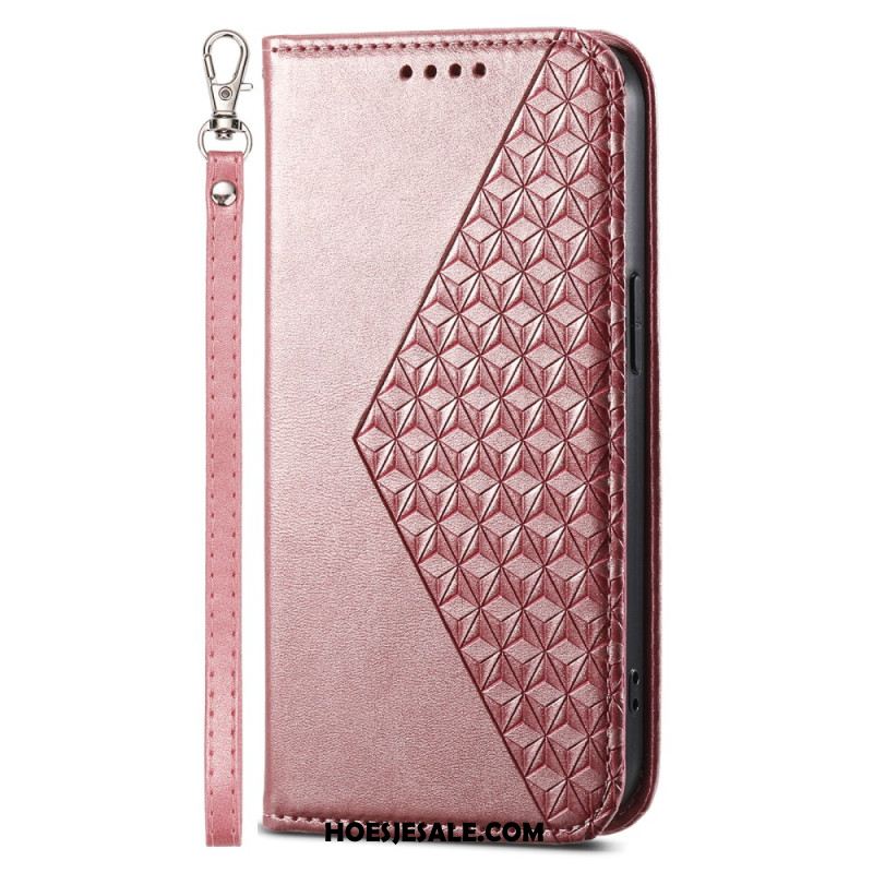 Folio-hoesje Samsung Galaxy A15 Portemonnee Met 3d-diamantprint