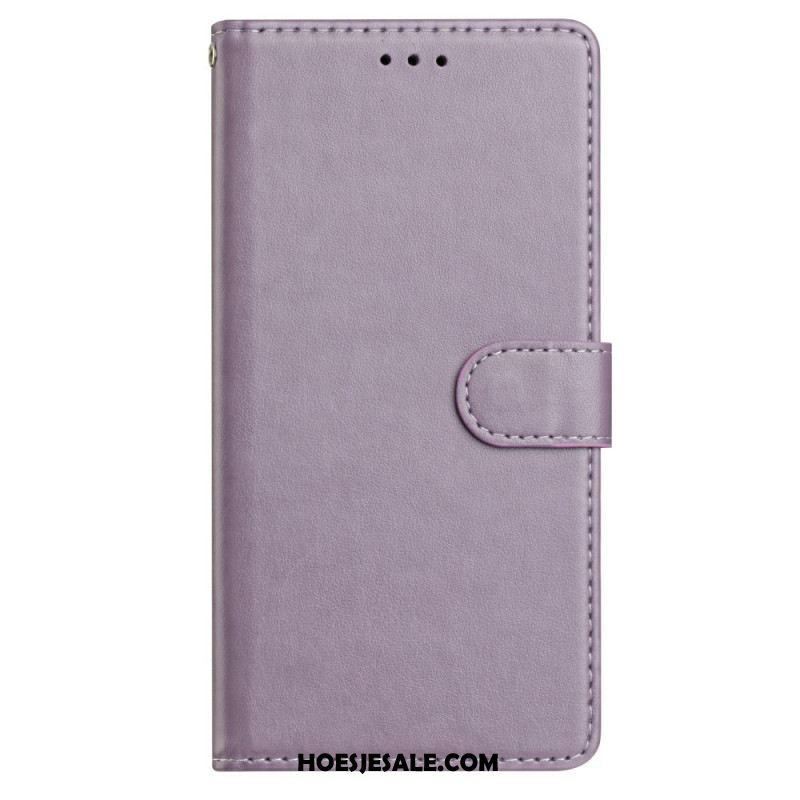 Folio-hoesje Samsung Galaxy A16 5g Telefoonhoesje Effen Kunstleer