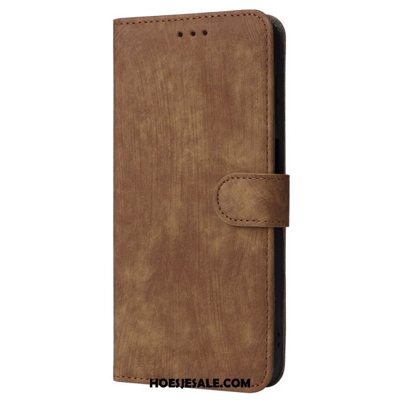 Folio-hoesje Samsung Galaxy A16 5g Vintage Suède-effect