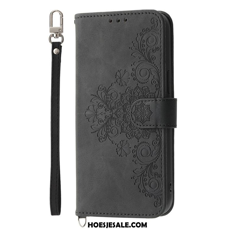 Folio-hoesje Samsung Galaxy A17 4g / 5g Telefoonhoesje Portemonnee Met Kant En Suède-effect