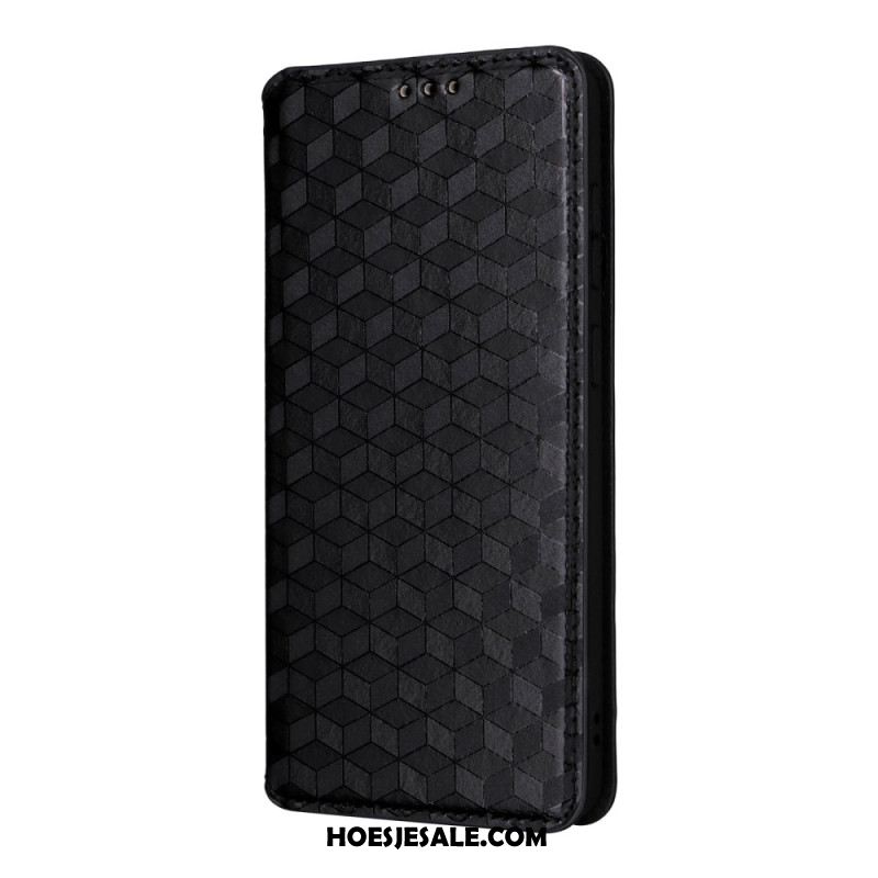 Folio-hoesje Samsung Galaxy S25 5g Edge 3d-kubussen Bescherming Hoesje