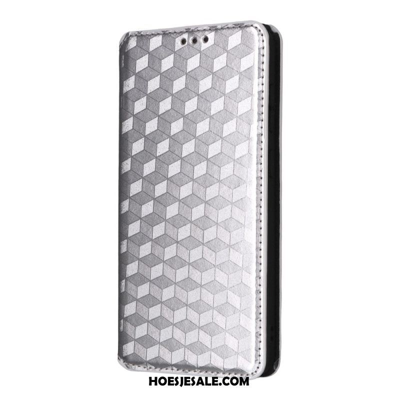 Folio-hoesje Samsung Galaxy S25 5g Edge 3d-kubussen Bescherming Hoesje