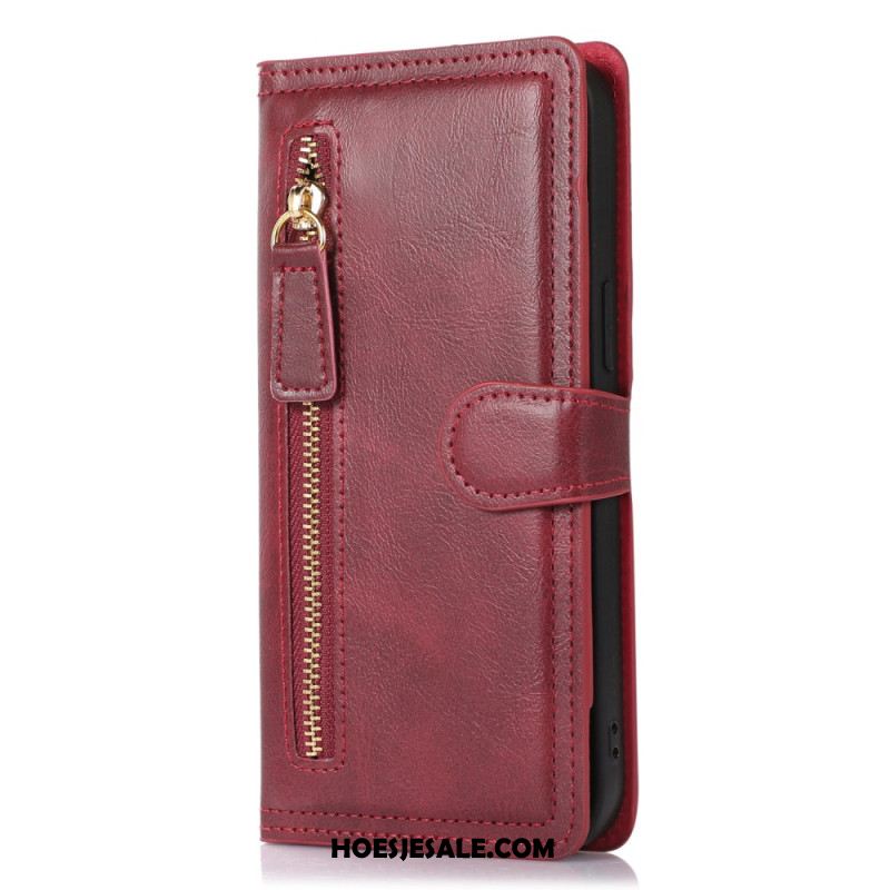Folio-hoesje Samsung Galaxy S25 5g Edge Ritssluiting En Kaarthouder