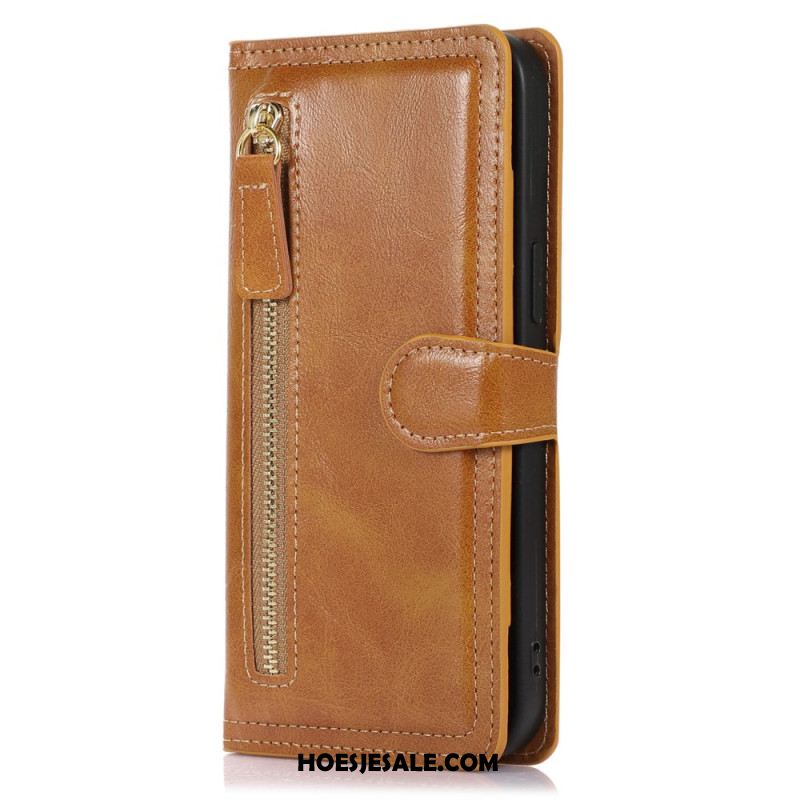 Folio-hoesje Samsung Galaxy S25 5g Edge Ritssluiting En Kaarthouder