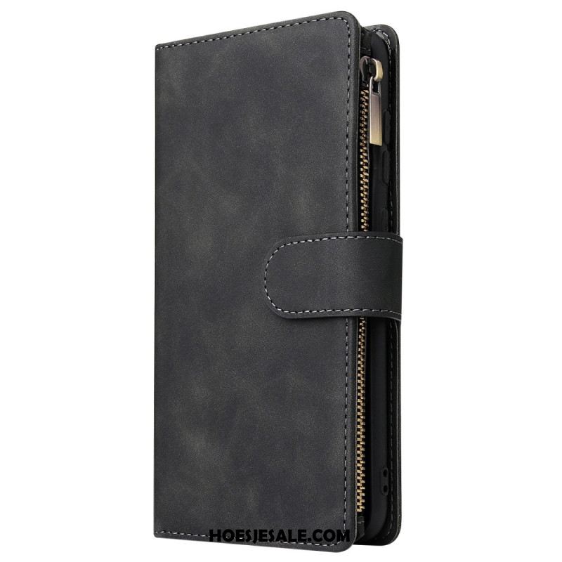 Folio-hoesje Samsung Galaxy S25 5g Edge Telefoonhoesje Portemonnee Met Suède-effect