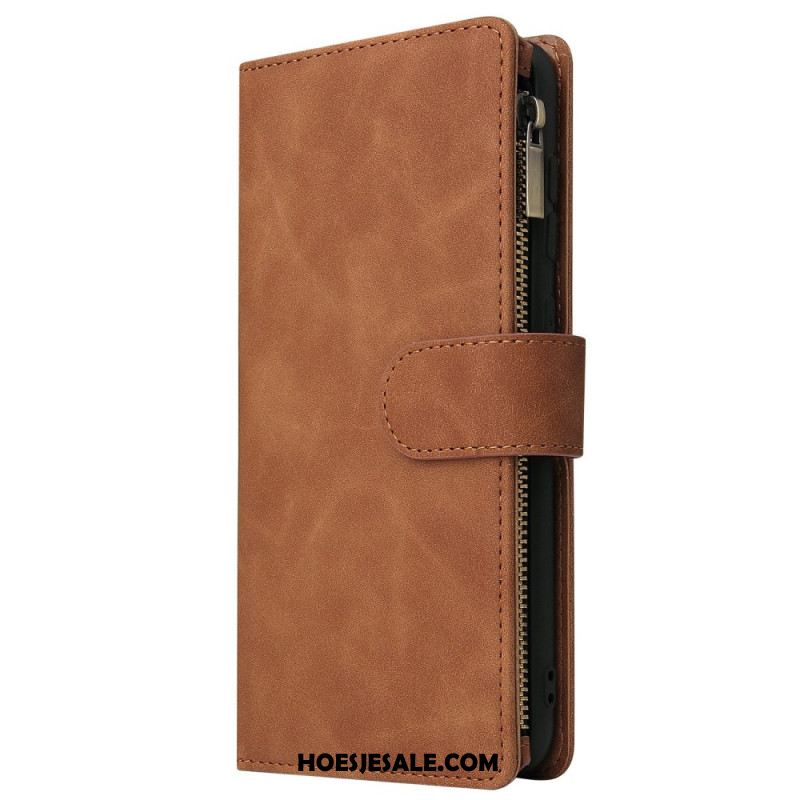 Folio-hoesje Samsung Galaxy S25 5g Edge Telefoonhoesje Portemonnee Met Suède-effect