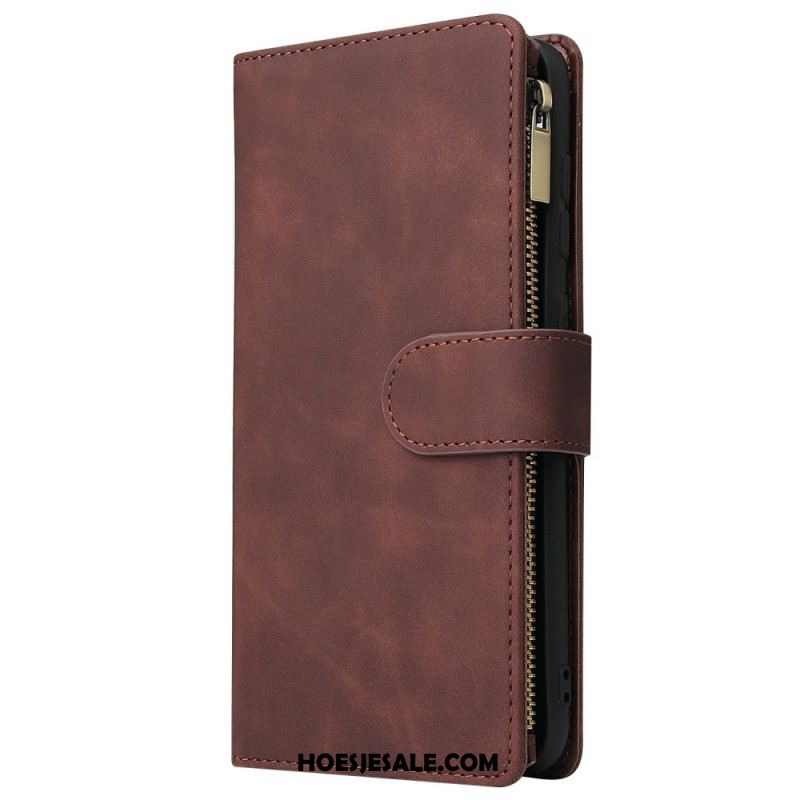 Folio-hoesje Samsung Galaxy S25 5g Edge Telefoonhoesje Portemonnee Met Suède-effect