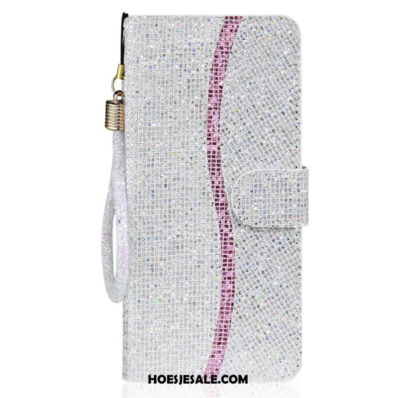 Folio-hoesje Samsung Galaxy S25 5g Edge Telefoonhoesje S-design Pailletten