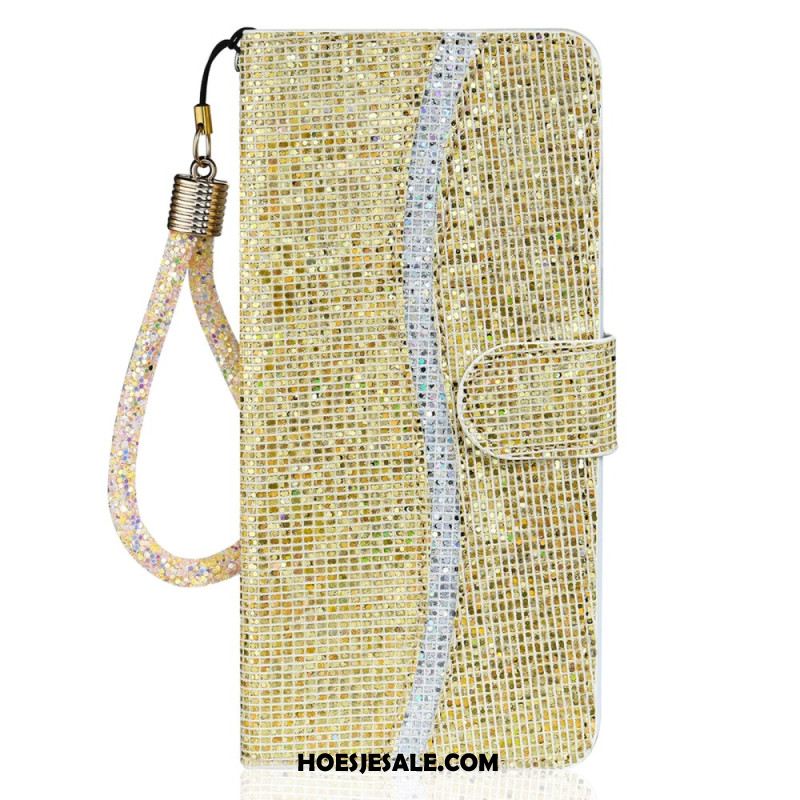 Folio-hoesje Samsung Galaxy S25 5g Edge Telefoonhoesje S-design Pailletten