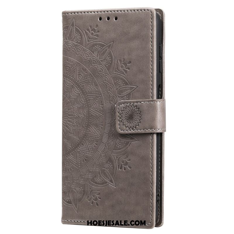 Folio-hoesje Samsung Galaxy S25 5g Portemonnee Met Mandala Zon En Koord