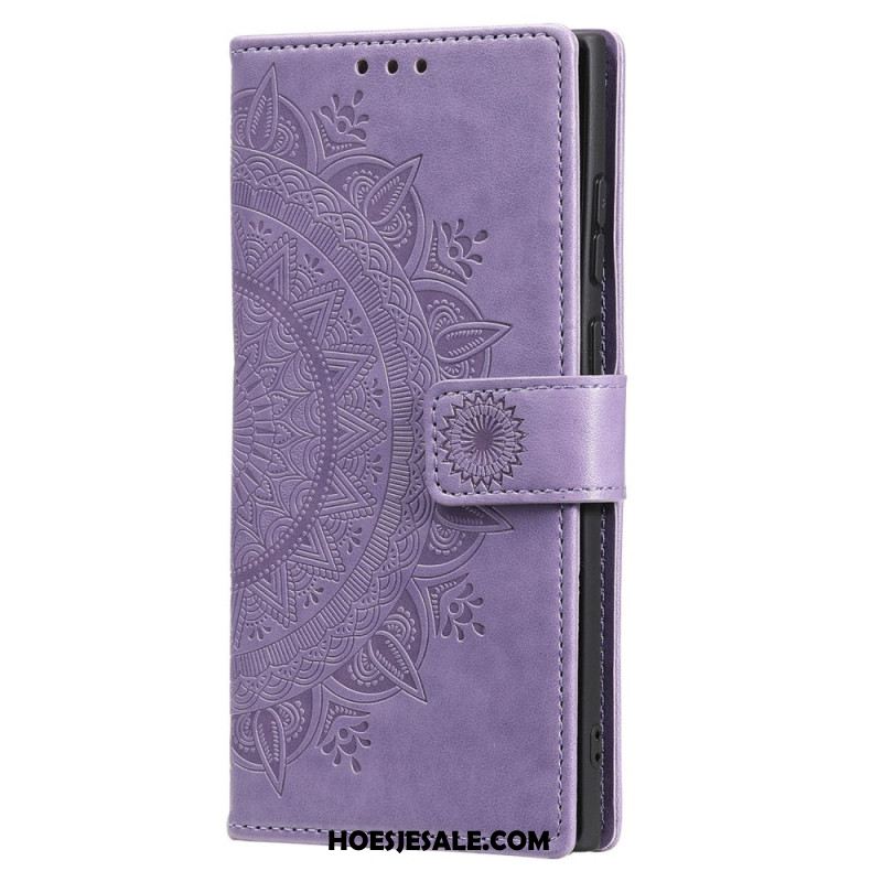 Folio-hoesje Samsung Galaxy S25 5g Portemonnee Met Mandala Zon En Koord