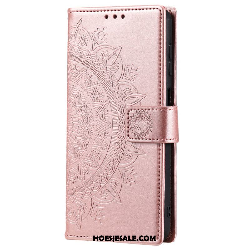 Folio-hoesje Samsung Galaxy S25 5g Portemonnee Met Mandala Zon En Koord