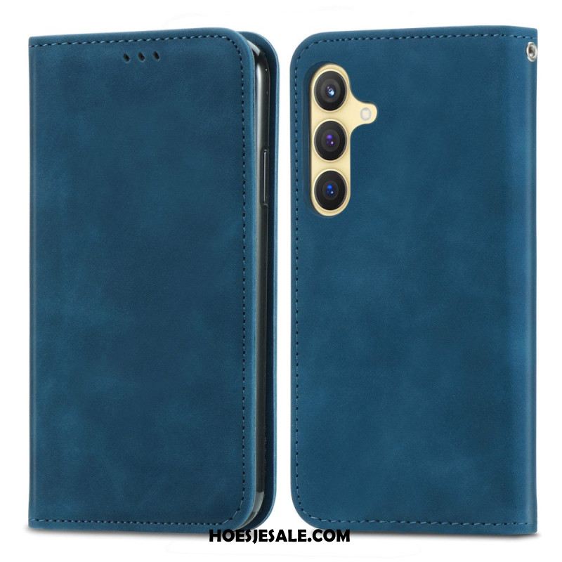 Folio-hoesje Samsung Galaxy S25 5g Suède-effect