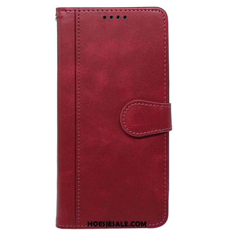 Folio-hoesje Samsung Galaxy S25 5g Suède-effect Ontwerp