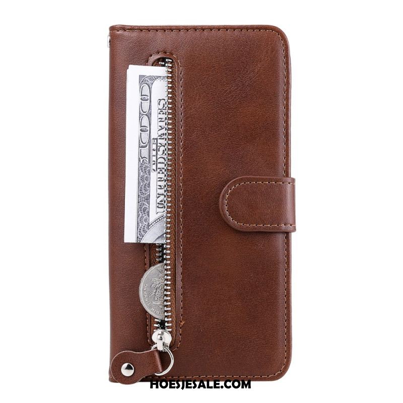 Folio-hoesje Samsung Galaxy S25 5g Telefoonhoesje Portemonnee Met Rits