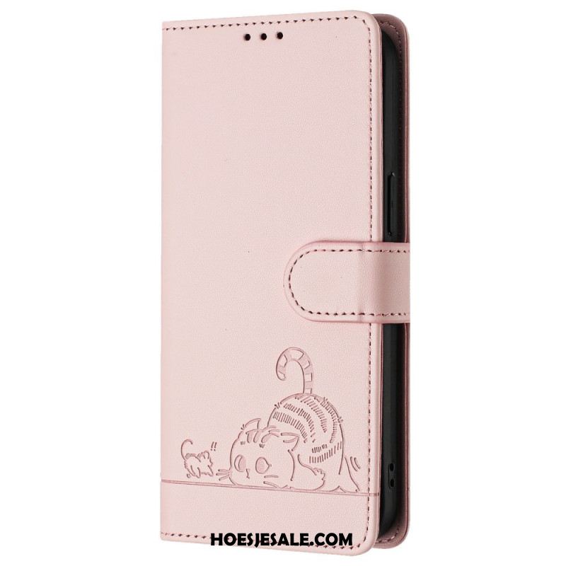 Folio-hoesje Samsung Galaxy S25 5g Telefoonhoesje Rfid-bescherming Kattenscène