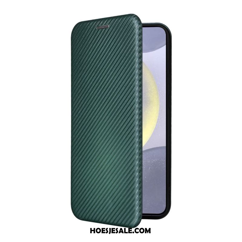 Folio-hoesje Samsung Galaxy S25 Fe Koolstofvezel