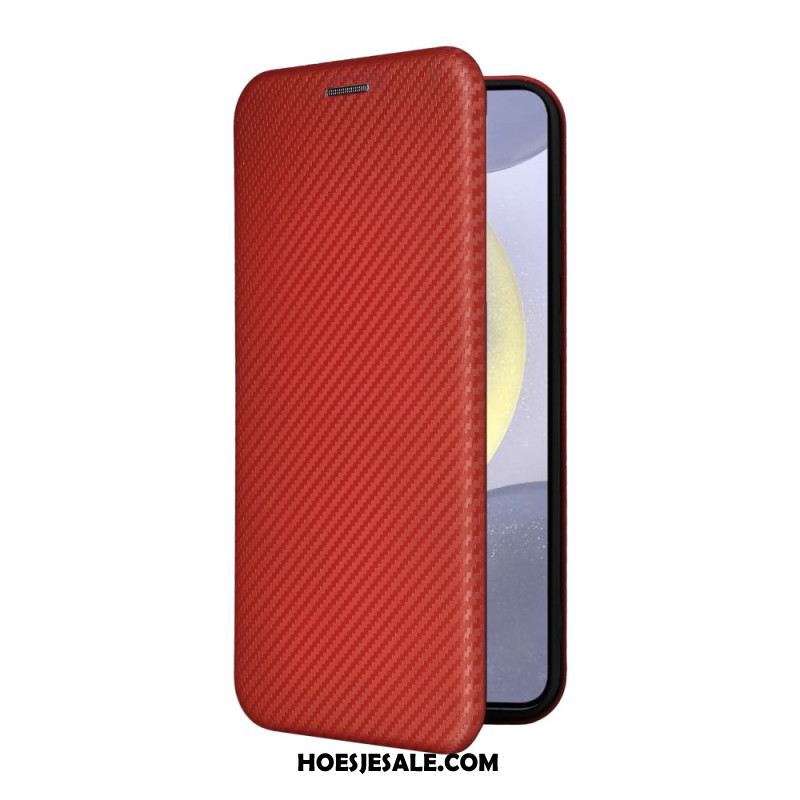 Folio-hoesje Samsung Galaxy S25 Fe Koolstofvezel